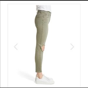 Free People Faded Olive Skinny Jean